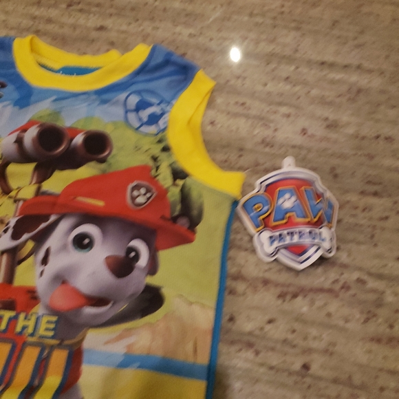 Paw Patrol 4T set shirt and shorts Summer Boys New - Picture 3 of 4